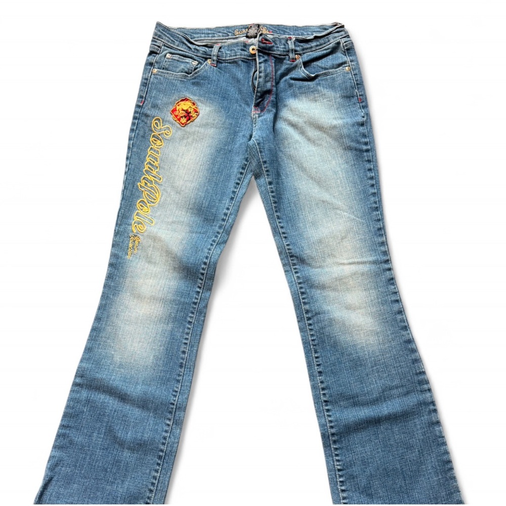 SouthPole Y2K Faded Boot Cut Jeans